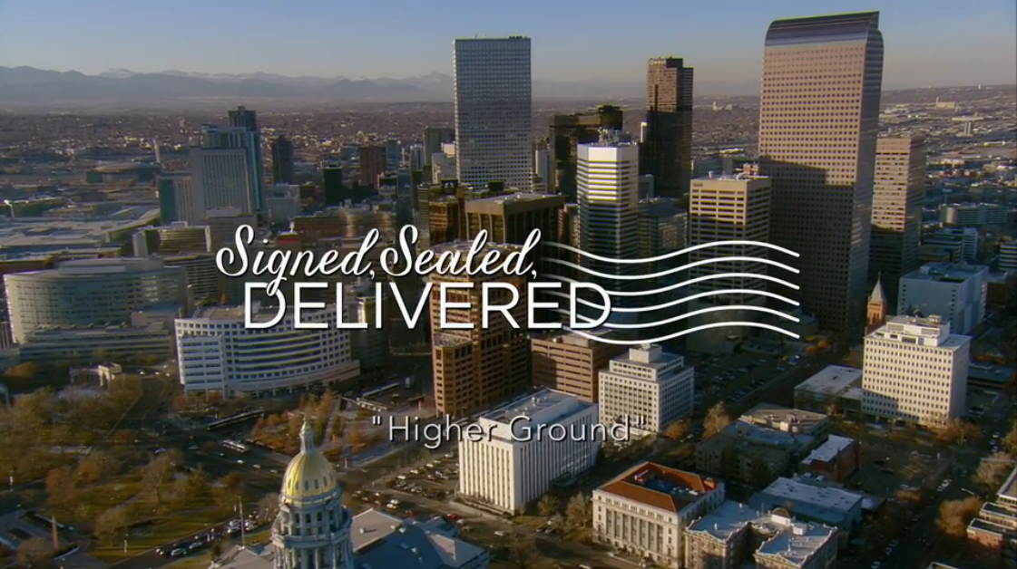 Title card from Signed, Sealed, Delivered: Higher Ground