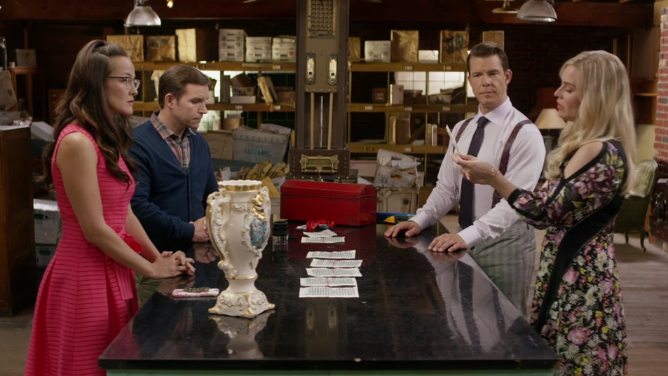Rita, Norman, Oliver and Shane investigate a lost vase in Signed, Sealed, Delivered: Home Again