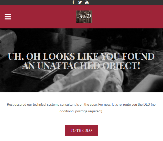 A&D Custom 404 page