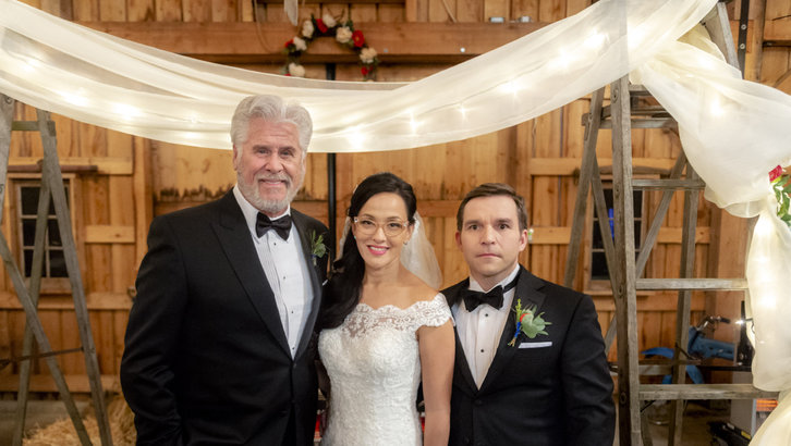 Bill, Rita & Norman at the wedding in Signed, Sealed, Delivered: To The Altar