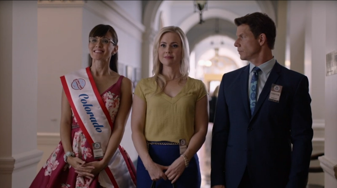 Crystal Lowe, Kristin Booth and Eric Mabius in Signed, Sealed, Delviered: The Impossible Dream