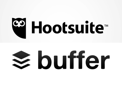 Buffer and Hootsuite logos