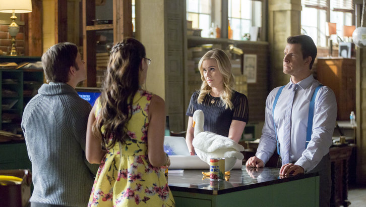 Kristin Booth, Eric Mabius, Crystal Lowe and Geoff Gustafson in Signed, Sealed, Delivered: Higher Ground