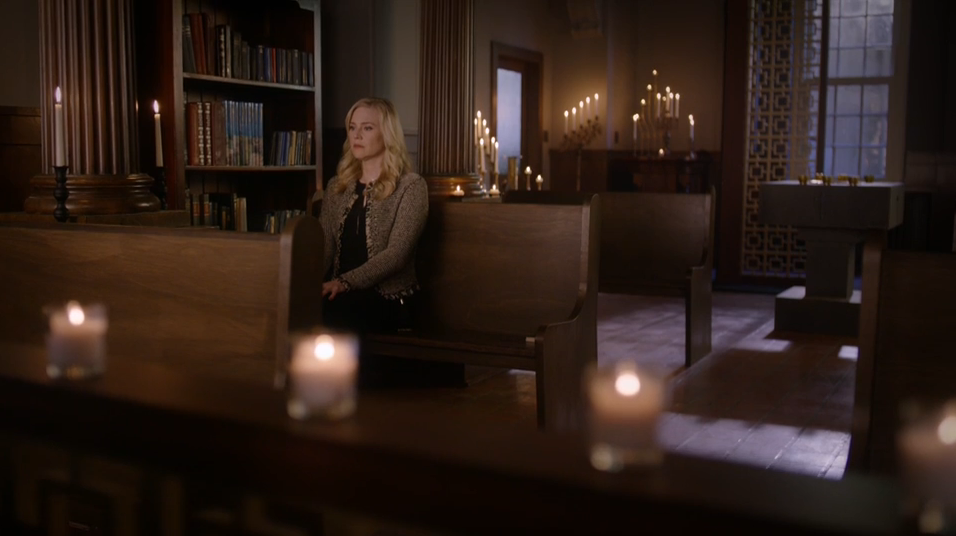 Shane sits in the chapel in Signed, Sealed, Delivered: Lost Without You
