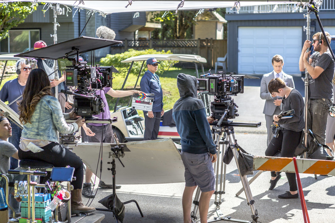 cast and crew filming Signed, Sealed, Delivered: One In A Million