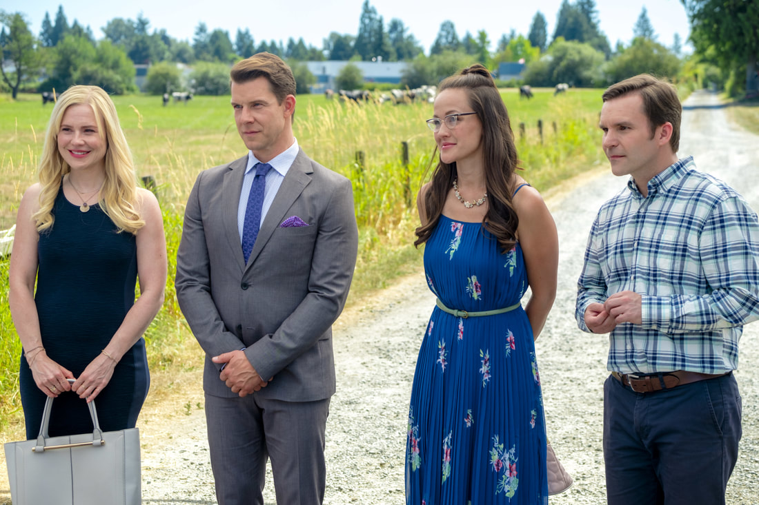 Kristin Booth, Eric Mabius, Crystal Lowe and Geoff Gustafson in Signed, Sealed, Delivered: Home Again