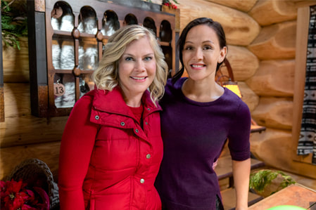 Alison Sweeney and Crystal Lowe in Christmas At Holly Lodge