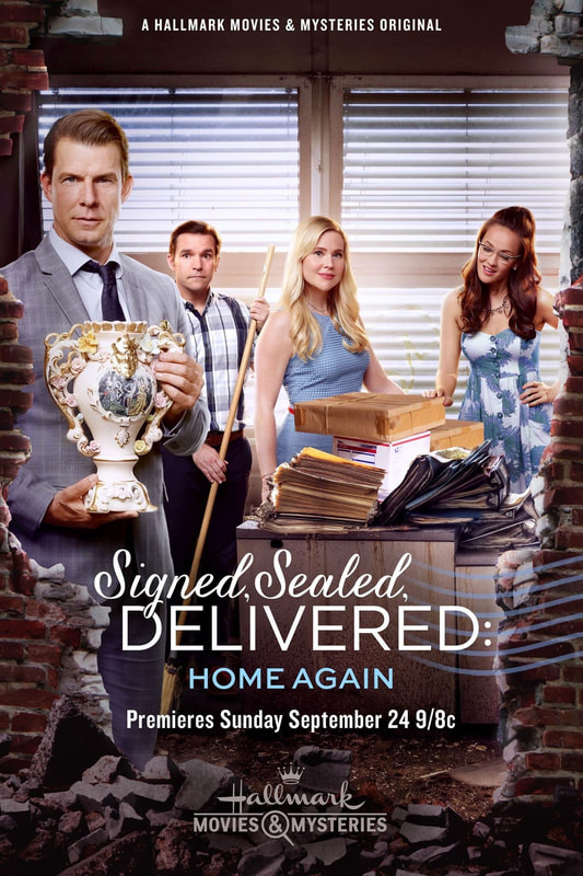 Eric Mabius, Geoff Gustafson, Kristin Booth and Crystal Lowe in Signed, Sealed, Delivered: Home Again