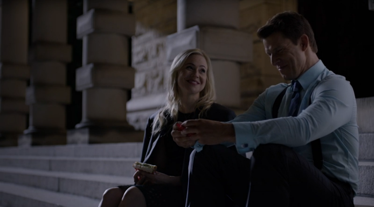 Kristin Booth and Eric Mabius in Signed, Sealed, Delivered: The Impossible Dream
