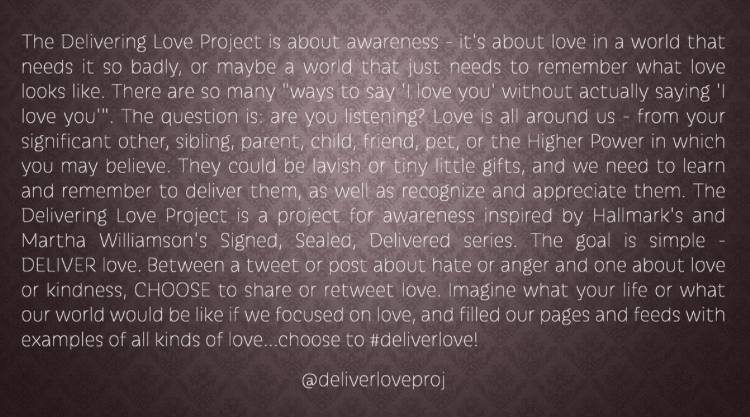 The Delivering Love Project Mission